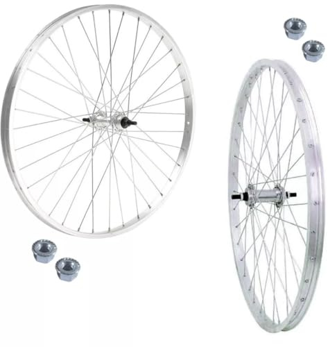 Par de ruedas/llanta delantera trasera 26 x 1. 3/8 Bicicleta 7 velocidades de aluminio para bicicleta de ciudad