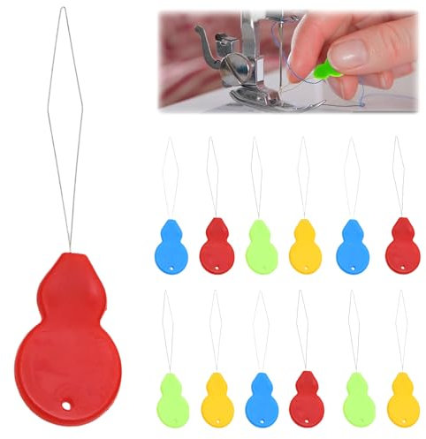 Nadeleinfädler, Alluring Nadeleinfädler für Nähmaschinen Einfädelhilfe, Nähmaschinen Zubehör Grüner Kunststoff Fisch für Handnähen und Nähmaschinen (5-12PCS)