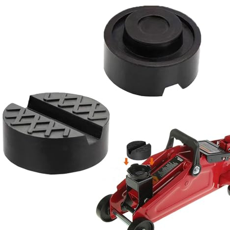 Jack Pads für Hebebühnen - Universal Wagenheber Gummiauflage mit Rillen, 2 Stücke