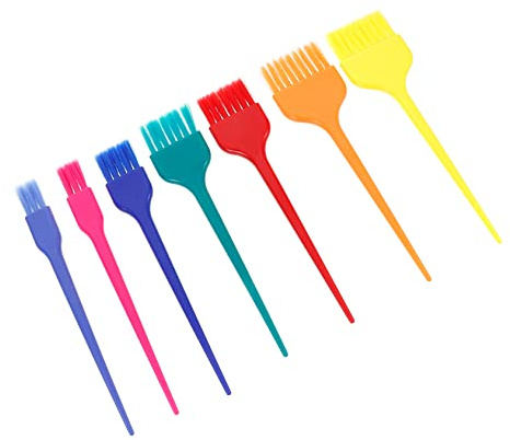 NOLITOY 7pièces Lot de Brosses et Peignes pour Coloration Capillaire Accessoires Inclus Peigne et Brosse pour Teinture Capillaire Couleur Aléatoire