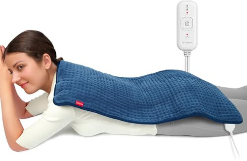 Comfytemp 17x33 XXL Heat Pad for Back Pain Relief, Extra Large Electric Heating Pad with Heat Levels, Auto-Off Timers, Effective Heat Therapy for Neck, Shoulder, Full Back, Foot, Period Cramp Relief