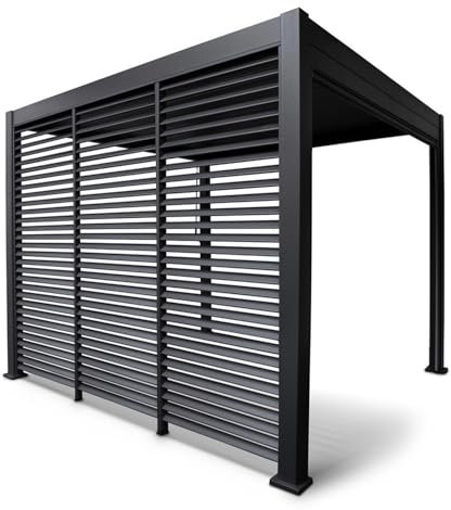 Louvers Wall for Gazebo Mirador-111 123,5 cm, mörkgrå