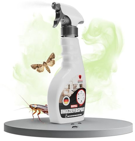 ABWEHR MEISTER NEUHEIT Repell Ungezieferspray 500 ml, Effektives Insektenspray zur Vorbeugung für Fenster & Wohnung, Fliegenspray mit sofortigem Schutz (PT19) (1er Pack)