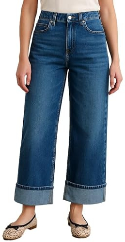 Ex High Street Brand Straight Leg Jeans for Women UK, Ladies Trousers Stretch Denim Womens Jeans High Waisted