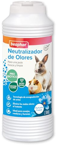 Beaphar Odour Neutralizer for Rodents – Eliminates Odors – Granular Material with Fresh and Pleasant Perfume – Neutral and Biodegradable – 600 g
