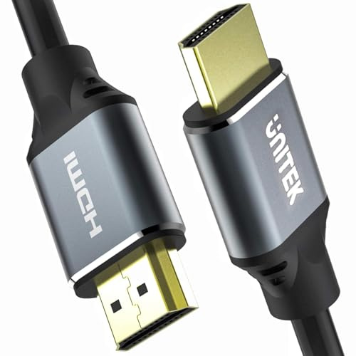 UNITEK HDMI 2.1 Cable 1.5 m 8 K, Ultra High Speed HDMI Smooth 8K @ 60Hz, 4K @ 120Hz, Dynamic HDR 10+, Dolby Vision, eARC, for OLED TV, Gaming, Xbox Series X, PS5, Aluminium Connectors, Flexible