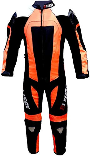 Biesse Mini-motorcykeloverall för barn, tillverkad av läder och Cordura, professionell, med CE-skydd