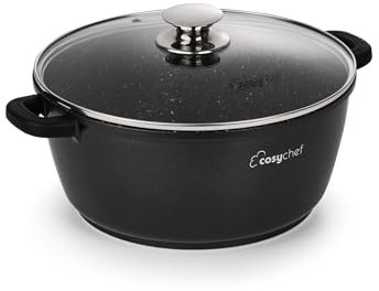Cosy Chef Leia Kochtopfset 20 cm - 2-teiliges Kochtopfset mit Glasdeckel und Antihaftbeschichtung - Geeignet für alle Herdarten, auch Induktion - PFOA-frei