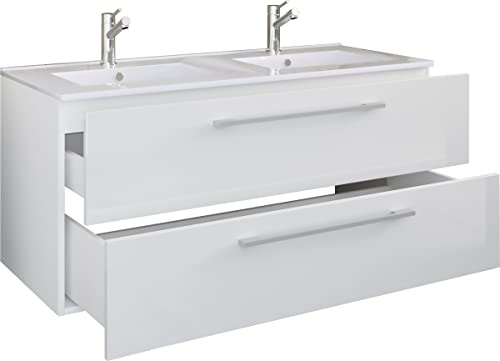 VCM badrumsmöbler, tvättställ, 112 x 46 x 51 cm, 2 fack, badrumsmöbler