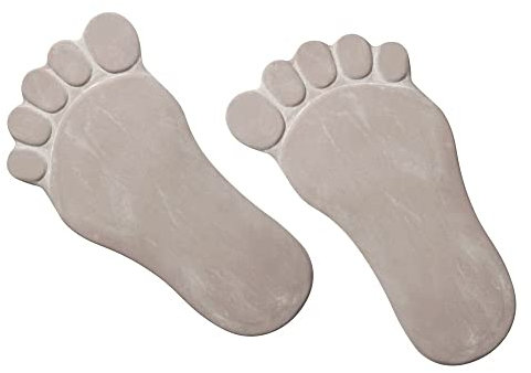 STONETEC Trittsteine Fuß für Garten und Gehwege - 10 Trittplatten im Set - große Gartenplatten aus Beton Stein je 35 x 20 cm