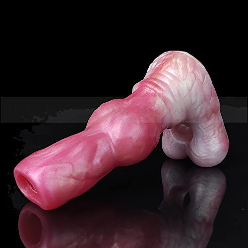 Cock Ring, Werwolf-Set Silikon-Dildo Hunde-Penis-Set Ruckhaut-Dildo-Simulationshaut-Erotik-Zubehör mit Anti-Release-Ring, Penisringe