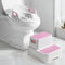 DEANIC Potty Training Toilet Seat with Toilet Steps for Toddlers, Kids Toilet Seat Boys Girls, 2 in 1 Potty for Toddler with Splash Guard, Potty Seat with 2 Cushions, 1 Brush, Hook (Pink)