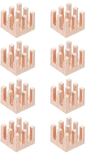 PATIKIL Copper Heatsink 6x6x5mm, 8 Pcs Heat Sink Cooler Radiator for Raspberry Pi Chip CPU Power Transistor FET IC Power Amplifier