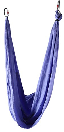 Aramox Yogahängmatta, Nylontyg Aerial Yoga Gungsats för Aerial Fitness med Tjockt Skumhandtag Justerbar Höjd, Stöder 200 Kg (PURPLE)