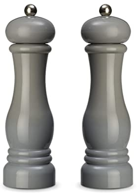 ECHTWERK Set di 2 macinaspezie in plastica ABS di alta qualità, macinino in ceramica, macinino manuale, ideale per spezie come pepe, sale e peperoncino, grigio, 21 cm