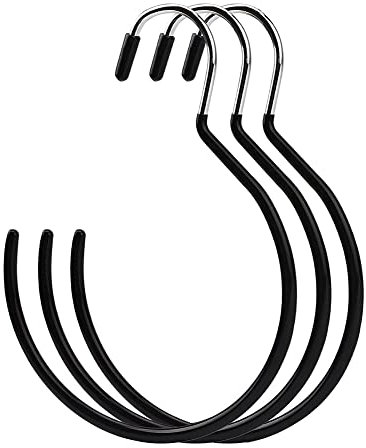 Schalbügel, Schalhalter, Gürtelhalter, Gürtel Ring, Schal HäNgende Ringe, Huthalter Haken, Krawattenhalter, Rutschfester Organizer Halter für Schals, Krawatten, Gürtel, Handtücher, Taschen, 3 Stück