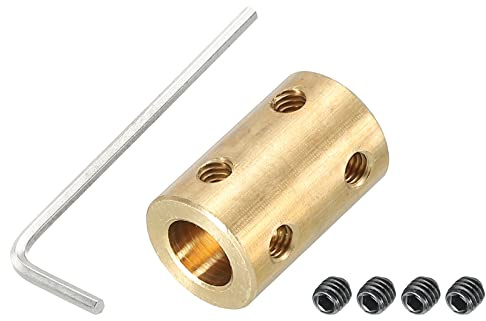PATIKIL Albero Accoppiatore Connettore L22 x D14 5mm a 8mm Alesaggio Rigido Accoppiamento Motore Albero Giunto Connettore con Vite,Chiave per Stampanti 3D 1pz