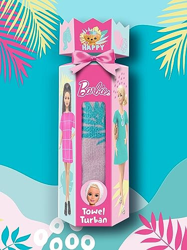 Barbie Children's Hair Towel Turban/Towel Wrap - Gift Set - Microfiber - Quickdry