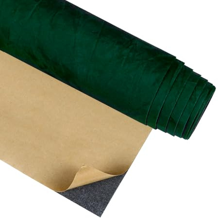 CRE8TIVE Grön filt självhäftande tapet vardagsrum sammetstyg tjock film för möbler vintage tapet sovrum flickor självhäftande film möbler bänkskiva skåpfolie barnrum 30 cm x 200 cm