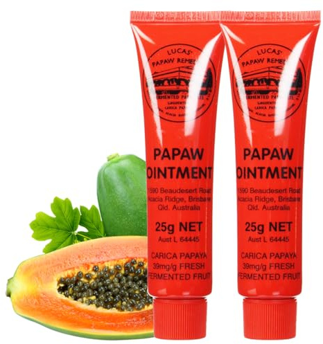 Pomada de Papaya, 2 Piezas Crema de Papaya, Crema Reparadora de Papaya, Pomada de Papaya Pomada Multiusos Con,Pomada de Papaya Crema Reparadora de Papaya, Labios, Manos y Cortes, Manos y Cortes