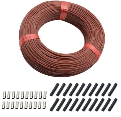 Cavo per riscaldamento a pavimento, filo riscaldante a infrarossi in fibra di carbonio 12 K, con resistenza del conduttore da 33 Ohm/m, per sistemi di riscaldamento a pavimento, alta tensione 3000 V