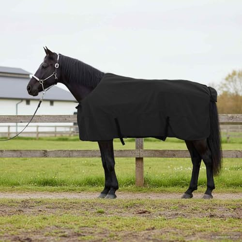 Mangloder - Manta para caballo, 135 cm, poliéster, transpirable, impermeable, resistente, para establo, sauce, paddock, uso al aire libre, invierno, frío, protección, comodidad, cuidado, duradera