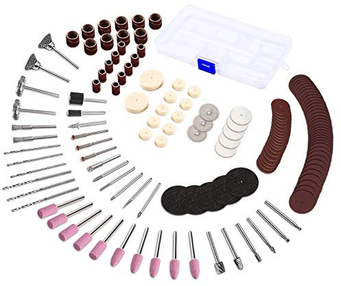 GOXAWEE 141 Pezzi Accessori Multifunzione per Utensili Rotanti, Set di Accessori per Utensile Multifunzione, per Intagliare, Tagliare, Incidere, Lucidare, Fresare, Levigare, Smerigliare e Pulire