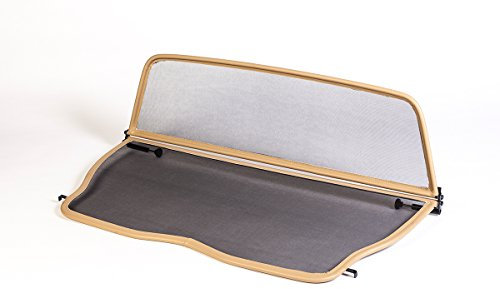 GermanTuningParts Déflecteur de Vent pour BMW E30 (1988-1993) - Pliable - avec Fermeture Rapide - Beige | Filet Anti-Remous Coupe | Déflecteur d'air