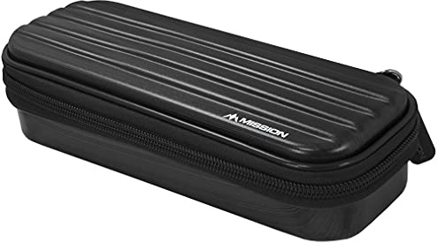 Mission Darts W118 ABS-1 | Slimline Darts Case with Metallic ABS, Black