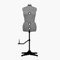 EFFEKTIV - Mannequin Couture Femme pour Exposition de Couturières, Mannequin Couture Femme Reglable en Hauteur, Design Ergonomique avec Fixateurs, 13 éléments, Taille S-L (36 - 44 Euro), Grise