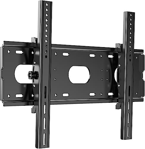 JXMTSPW Support Mural TV Grande Taille inclinable pour la Plupart 42 à 85, VESA Jusqu’à 700x500mm et Charge maximale 84KG, 55 58 60 65 70 75 80 Pouces réglable Rack Mural pour TV,Fixation Mural TV