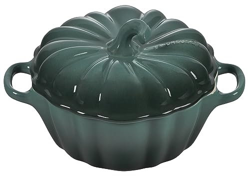 LE CREUSET Petite cocotte en céramique en forme de citrouille, 355 ml, meringue