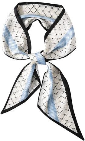 Giantree Satinbedruckte Doppelschicht Halstücher Damen, Kopftuch, abgeschrägter kleiner Schal Strand-Kopftücher Wickelschal zum Haarewickeln bei Nacht Handtaschen-Zubehör Weihnachten (orange)