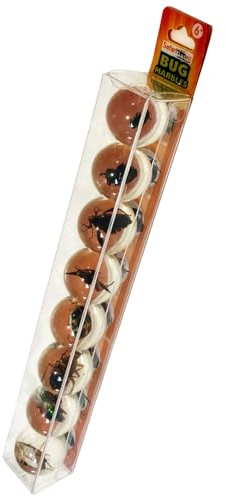 Safari Ltd. Geoworld Bug Marbles - Set of 8 Marbles 1 Inch with Real Insect Specimens