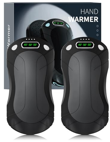 Lot de 2 Chauffe-Mains Rechargeable 7000 mAh, Magnétique 2 en 1, Portable et Réutilisable pour Raynaud, Camping, Cadeaux Technologiques pour Femmes et Hommes