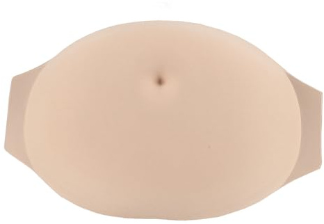 SENECESLI Jultomten stor mage, gravid kvinna falsk mage, jultomten ölmage, lätt mjuk andningsbar svamp, falsk graviditet mage för rollspel, festkostym, lätt att bära