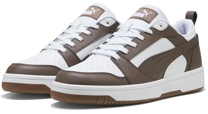 Puma Chaussures Basses Unisexes Rebound V6, Puma Gomme Plate Bronze Blanc, 42 EU