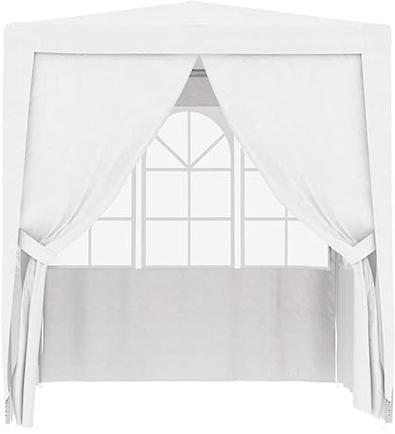 Party Zelt Shelter Pergola Weidezelt - Profi-Partyzelt mit Seitenwänden 2,5x2,5 m Weiß 90 g/m² für Festival Events Party Camping