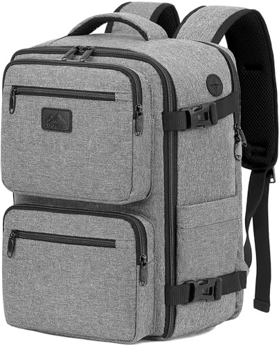 LYNXCHER Mochila Viaje Cabina Avion 45x36X20 pour Easyjet Mochila Cabina de Viaje Equipaje Antirrobo 30L Mano Bolso Hombre Mujer para Computadora Portatil de15.6 Pulgadas Gris