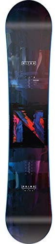 Nitro Snowboards Herren Prime Overlay 20 BRD All Mountain Beginner Wide Board für große Füße Tabla de Snowboard, Hombre, Multicolor, 165 cm