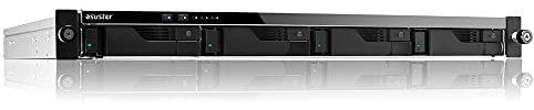 Asustor Lockerstor 4 AS6504RD 4 Bay NAS - Duale Stromversorgung Netzwerkspeicher Gehäuse, Quad Core 2.1GHz CPU, 8GB RAM DDR4 mit AS-Rail Schienensatz