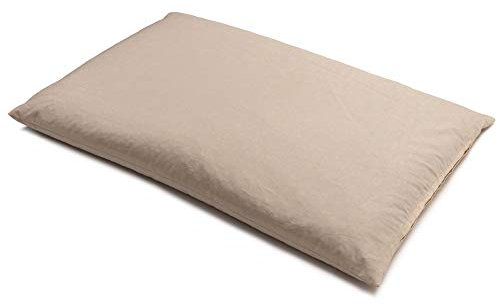 GIRAFFENLAND Bio Buchweizenkissen 40x60cm, Perkal + Füllung, Direkt Befüllt | Ungefärbt und Ungebleicht | Schlafkissen, Kopfkissen