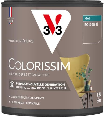 V33 Peinture multi-supports Colorissim® Bois grisé Mat 0,5L