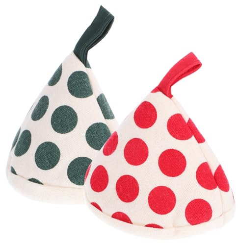 2st Griffkappe Für Topfdeckel Griffabdeckungen Für Töpfe Und Pfannen Handschuh Mit Topfknopf-greiferhalter Topflappen Für Heißluftfritteuse Baumwolle Wärmekissen Punktmuster