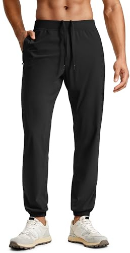 CRZ YOGA Joggeur de Athlétiques 78 cm | Toucher Frais, Léger, Séchage Rapide, Course, Fermetures Éclair Aux Chevilles, Poches, Pantalon pour Hommes
