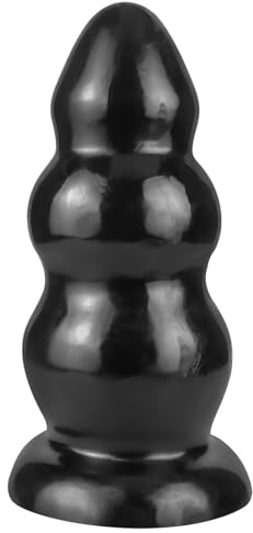 BDSMAGE Tapón anal extragrande, Diámetro 9.3 cm plug anal consolador, Dildo Anal Plug Dilatador Plug Anales, dilatador anal con 3 bolas anales, Juguetes Anales Plugs (Negro)