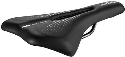 Selle Italia A3 Gel Flow - Fahrradsattel, komfortabel mit Gel, anatomische Aussparung, wasserdicht und für alle Fahrradtypen geeignet - Schwarz