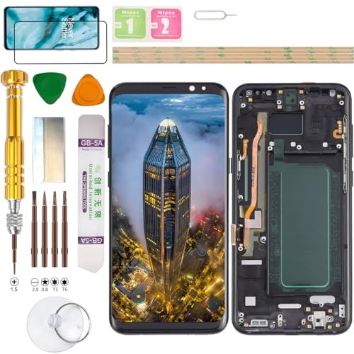 Gadget Troops Conjunto de pantalla LCD para Samsung Galaxy S8+ Plus SM-G955F, G955FD, G955U, G955U1, G955A, G955P, G955T, G955V, G955R4, G955W, SC-03J, kit de repuesto de pantalla (negro)