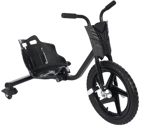 Drift Scooter, Dreirad für Kinder, Laufräder, Kinder Driftscooter, Pedal Go Kart mit verstellbarem Sitz, 80kg Tragkraft, stoßdämpfender Technologie & Anti-Rutsch-Pedalen, für Kinders ab 6 Jahren