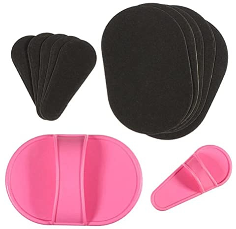 Yinhing Hair Removal Pad Set, Exfoliation Lip Facial Body Remover for Legs Arm Face with Reusable Plastic Sandpaper, No Discomfort or Allergic (Pink Random)